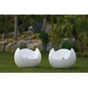 Set divano Blossy con 2 poltrone Blos e tavolino Slide ambientazione