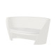 Set divano Rap con 2 poltrone Rap e tavolino Slide bianco latte