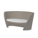 Set divano Rap con 2 poltrone Rap e tavolino Slide grigio tortora