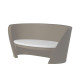 Set divano Rap con 2 poltrone Rap e tavolino Slide grigio tortora