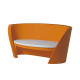 Set divano Rap con 2 poltrone Rap e tavolino Slide zucca