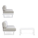 Set Salotto angolare Konnor bianco Bizzotto vista