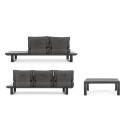 Set Salotto angolare Konnor antracite Bizzotto dettaglio