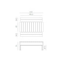 Set Rio bench Alu Nardi dimensioni