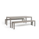 Set Rio bench Alu Nardi tortora