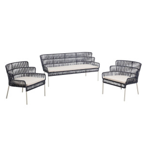 Set Robyn 2 poltrone e divano blu