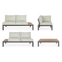 Set Salotto angolare Elias antracite Bizzotto vista