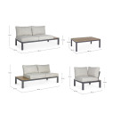 Set Salotto angolare Elias antracite Bizzotto dimensioni