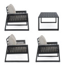 Set4 Salotto Captiva antracite Bizzotto vista