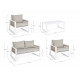 Set4 Salotto Captiva bianco Bizzotto dimensioni