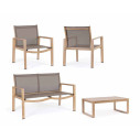 Set Salotto Kallen naturale Bizzotto vista