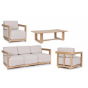 Set Salotto Theseus naturale Bizzotto vista