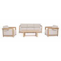 Set Salotto Theseus naturale Bizzotto vista
