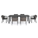 Set Tavolo + 6 Sedie Cordova antracite Bizzotto vista