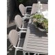 Set tavolo Alloro 140 con 4 sedie Palma Nardi Outdoor Bianco/Tortora