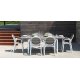 Set tavolo Alloro 140 con 4 sedie Palma Nardi Outdoor