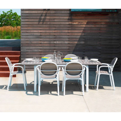 Set tavolo Alloro 140 con 6 sedie Palma 