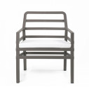 Set Tavolo Alloro 210 con 6 poltrone Aria dettaglio poltrona aria tortora