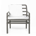 Set Tavolo Alloro 210 con 6 poltrone Aria dettaglio poltrona aria tortora