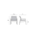 Set Tavolo Alloro 210 con 6 poltrone Aria misure poltrona Aria