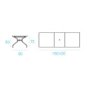 Set Tavolo Allungabile 160/210 Athena con 8 poltroncine Athena Emu dimensioni