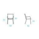 Set Tavolo Allungabile 230/300 Athena con 8 poltroncine Athena dimensioni