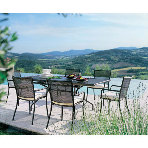 Set Tavolo Allungabile 230/300 Athena con 8 poltroncine Athena