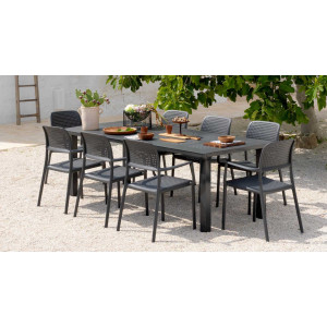 Set tavolo Levante con 6 poltrona Bora