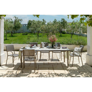 Set tavolo Maestrale 220 con 6 poltrona Musa