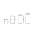 Set tavolo Per3 170/220 con 6 sedie Ginevra Scab dimensioni tavolo