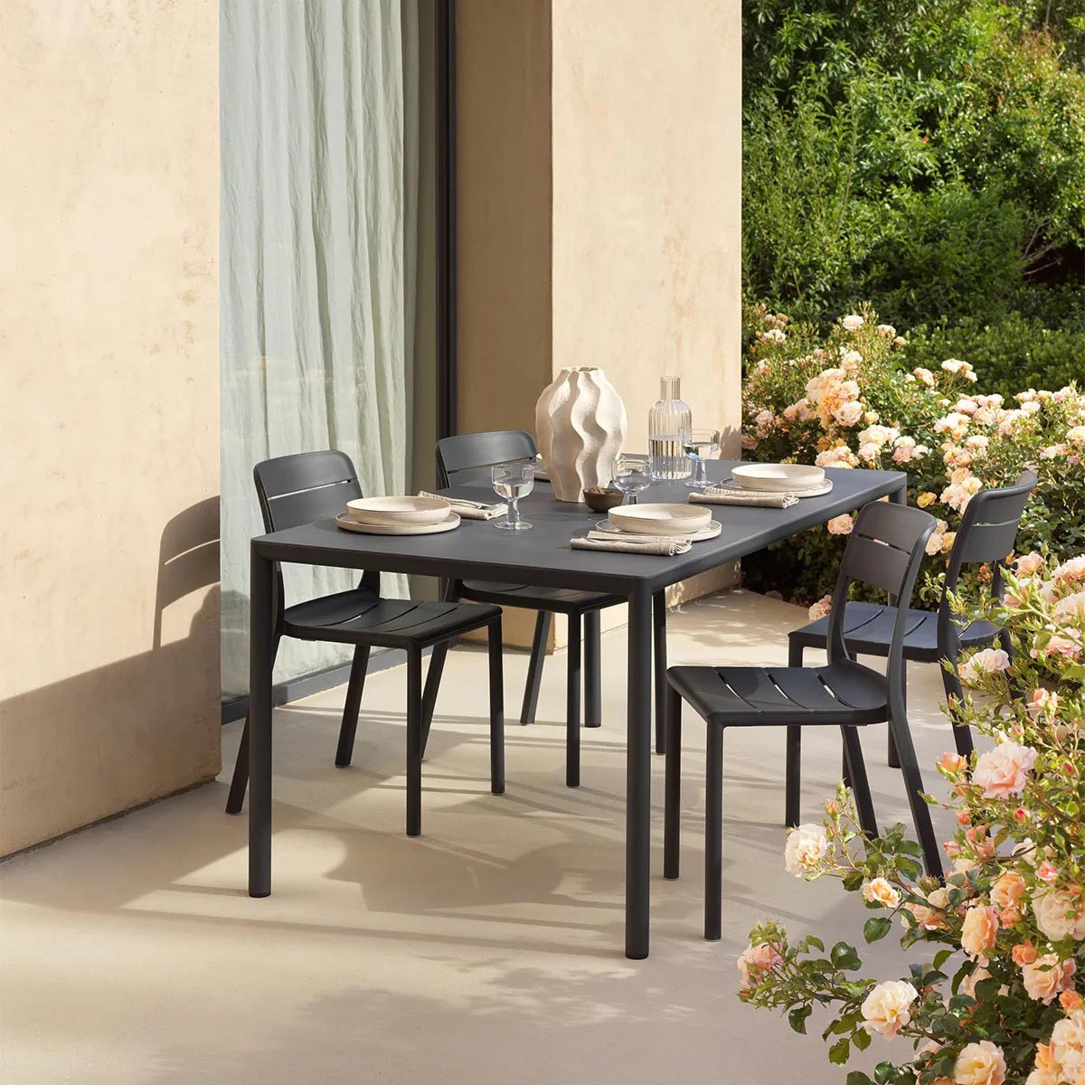 Set tavolo Piave 140x80 con 6 sedie Cassia bistrot