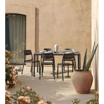 Set tavolo Piave 160x90 con 6 sedie Cassia bistrot