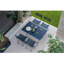Set tavolo rettangolare 80x160 Arc en Ciel con 6 sedie Arc en Ciel Emu ambientazione