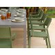 Set tavolo Rio 140 con 4 poltroncine Trill Nardi Outdoor ambientazione