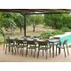 Set tavolo Rio 140 con 4 poltroncine Trill Nardi Outdoor ambientazione
