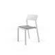 Set tavolo Rio 140 con 6 sedie Trill bistrot Dettaglio sedia bianco con cuscino
