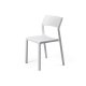 Set tavolo Rio 140 con 6 sedie Trill bistrot Dettaglio sedia bianco 