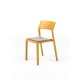 Set tavolo Rio 140 con 6 sedie Trill bistrot Dettaglio sedia senape con cuscino