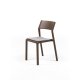 Set tavolo Rio 140 con 6 sedie Trill bistrot Dettaglio sedia tabacco con cuscino