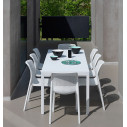 Set tavolo Rio 140 con 4 sedie Bit Nardi Outdoor ambientazione