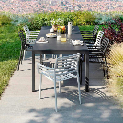 Set tavolo Rio 140 con 4 sedie Doga Bistrot