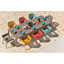 Set tavolo Rio 140 con 6 sedie Net Multicolor ambientazione