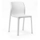 Set Tavolo Rio 140 con 6 sedie bit dettaglio sedia Bit bianco