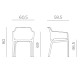 Set tavolo Rio 140 con 8 sedie Net Multicolor Nardi dimensioni
