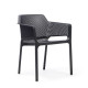 Set tavolo Rio 210 Extensible Antracite con 6 sedie Net Antracite Nardi 