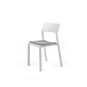 Set tavolo Rio 210 con 6 sedie Trill bistrot Sedia Trill Bianco con cuscino