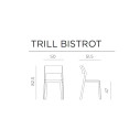 Set tavolo Rio 210 con 6 sedie Trill bistrot Dimensioni sedia