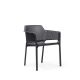 Set Tavolo Rio 210 con 6 sedie net antracite dettaglio sedia Net antracite