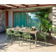 Set tavolo Rio 210 con 8 poltroncine Doga Armchair Nardi ambientazione