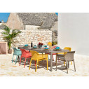 Set tavolo Rio 210 con 8 sedie Net Multicolor ambientazione